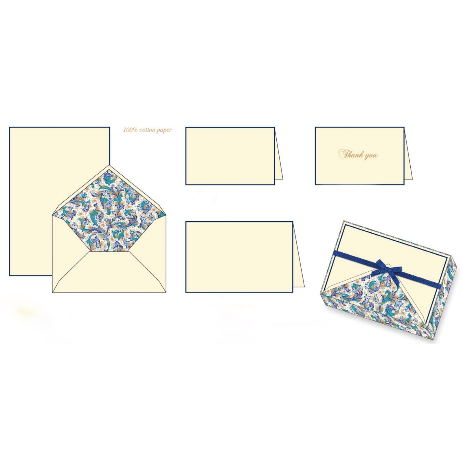 Letter Writing Set with envelopes Gift Box or Flat Pack -  Portugal