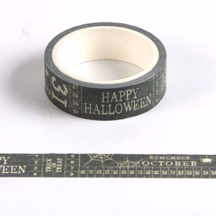 Halloween Calendar Chalkboard Washi Tape-LetterSeals.com