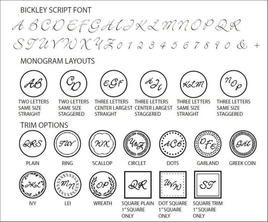 Wax Seal Stamps - Monograms | LetterSeals.com