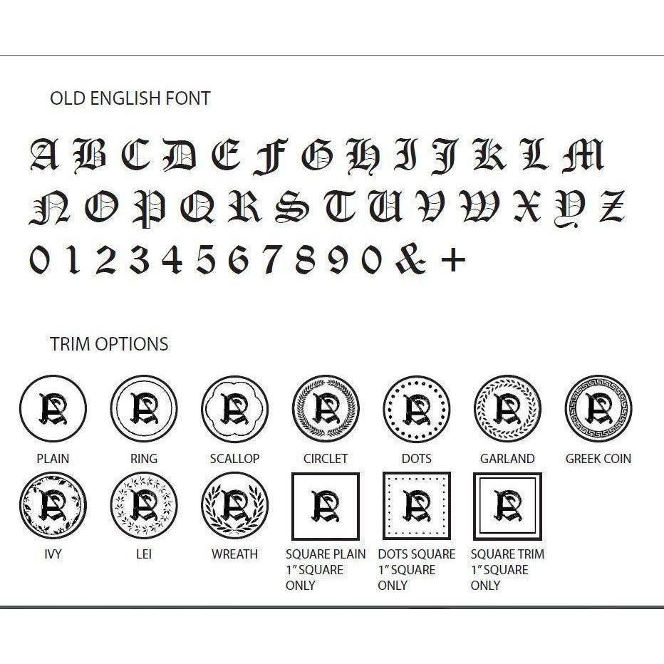 Custom Font Initial Wax Seal Stamp- Made in USA- LetterSeals.com