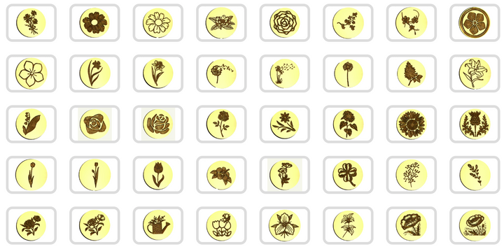 Flower Wax Seal Stamps- Made in USA- LetterSeals.com