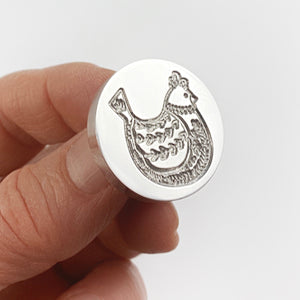 Folk Art Hen Wax Seal Stamp- Made in USA- LetterSeals.com