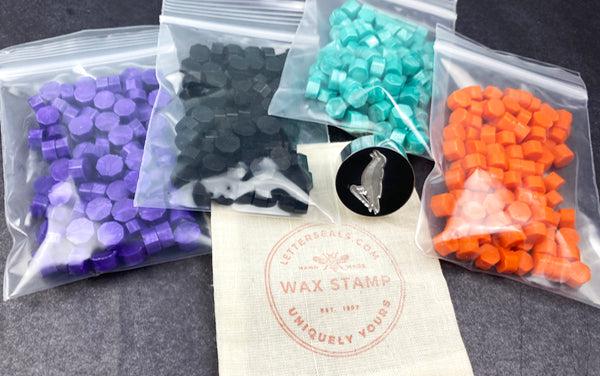 Halloween Design Stamp & Spellbound Colorway Sealing Wax Set- Made in USA- LetterSeals.com