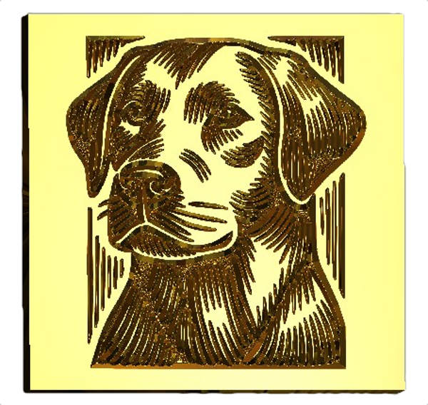 NEW - Linocut Labrador-LetterSeals.com