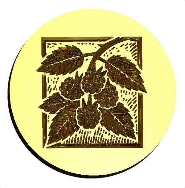 NEW - Linocut Blackberry Wax Seal Stamp- Made in USA- LetterSeals.com