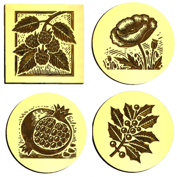 Linoleum Cut Design Wax Seal Stamps - 20+ Designs-LetterSeals.com