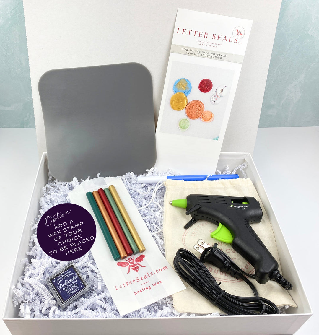 Mini Glue Gun & Sealing Wax Gift Set (Stamp Not Included)-LetterSeals.com