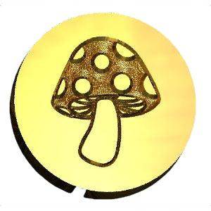 Mushroom Design #3 Wax Seal Stamp- Made in USA- LetterSeals.com