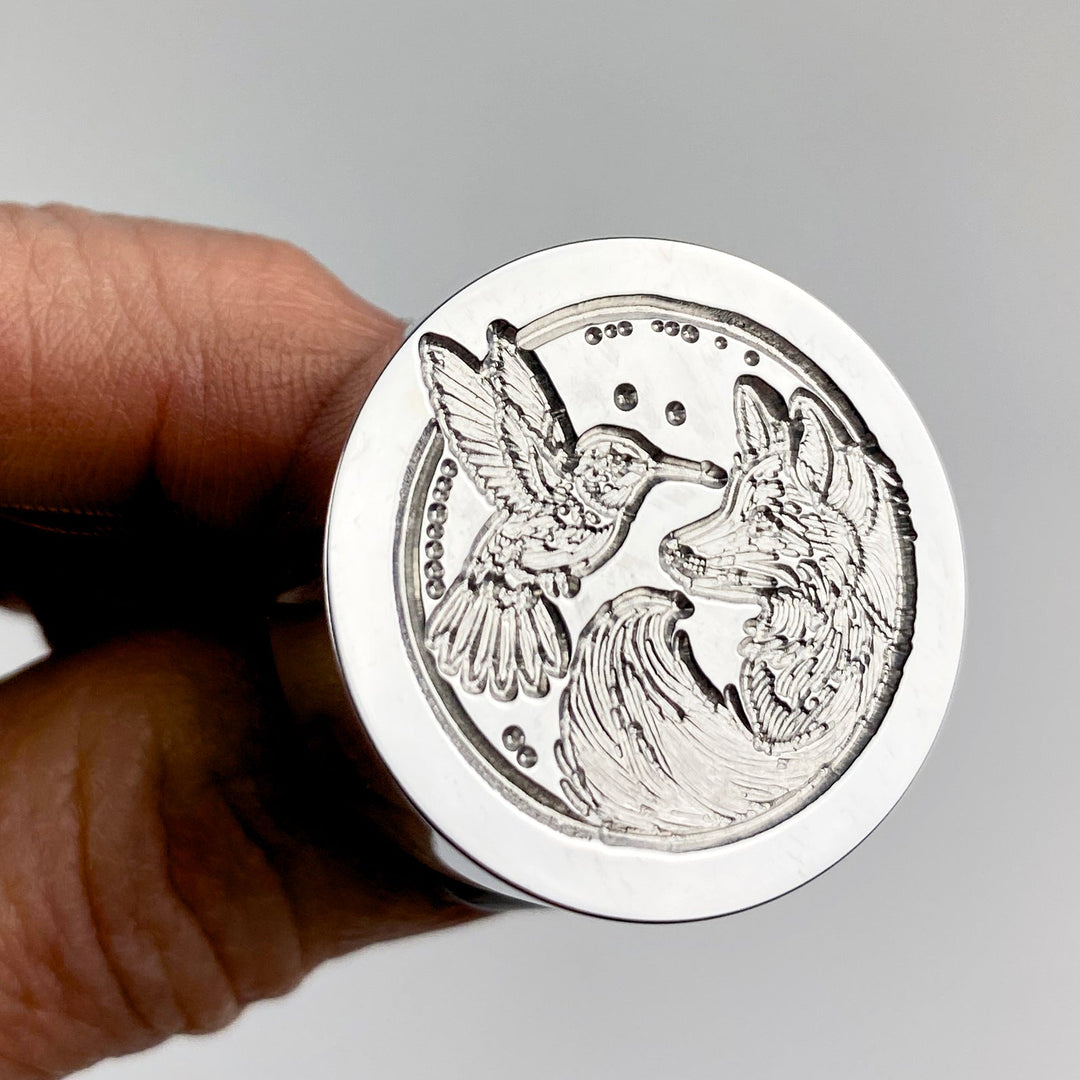 NEW - Fox + Hummingbord Wax Seal Stamp- Made in USA- LetterSeals.com