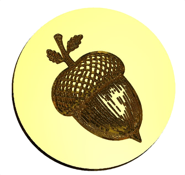 NEW - Linocut Acorn 2 Wax Seal Stamp- Made in USA- LetterSeals.com