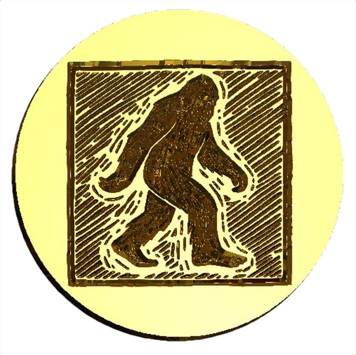 NEW - Linocut Bigfoot Wax Seal Stamp- Made in USA- LetterSeals.com