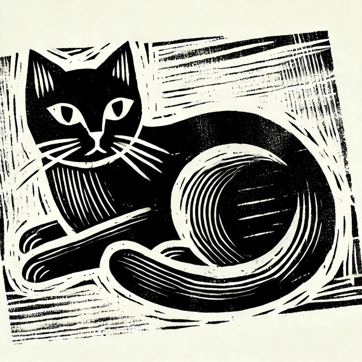 NEW - Linocut Cat Wax Seal Stamp-LetterSeals.com