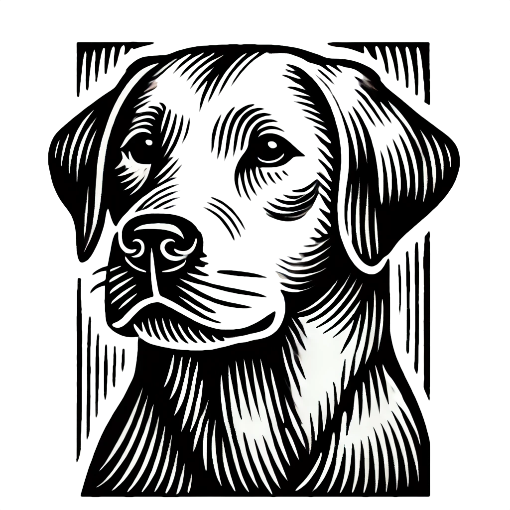 NEW - Linocut Labrador-LetterSeals.com