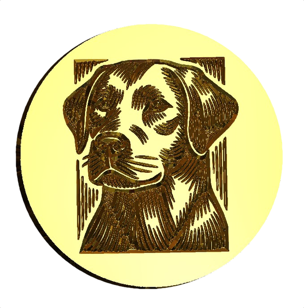 NEW - Linocut Labrador-LetterSeals.com