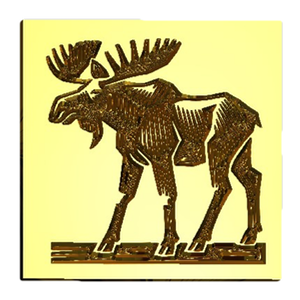 NEW - Linocut Moose Design Wax Seal Stamp- Made in USA- LetterSeals.com