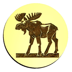 NEW - Linocut Moose Design Wax Seal Stamp- Made in USA- LetterSeals.com