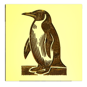 NEW - Linocut Penguin Design Wax Seal Stamp- Made in USA- LetterSeals.com