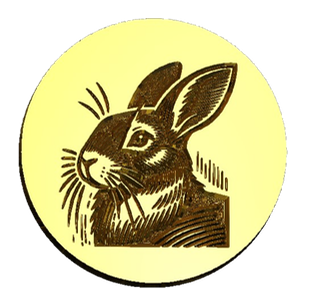 NEW - Linocut Rabbit Wax Seal Stamp- Made in USA- LetterSeals.com