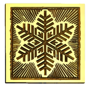 NEW - Linocut Snowflake #2 Design Wax Seal Stamp- Made in USA- LetterSeals.com