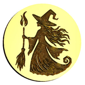 NEW - Linocut Witch Design Wax Seal Stamp- Made in USA- LetterSeals.com