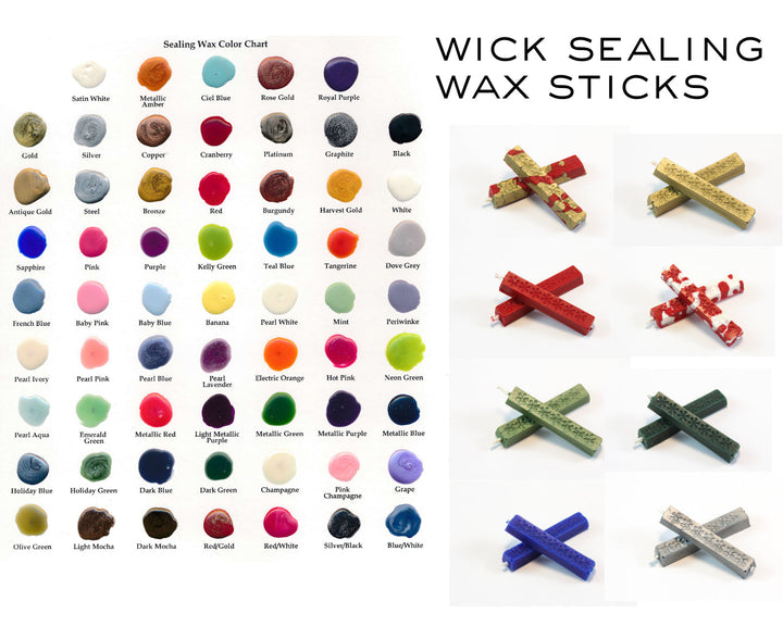 Original Sealing Wax With Wick - Vegan- Made in USA- LetterSeals.com