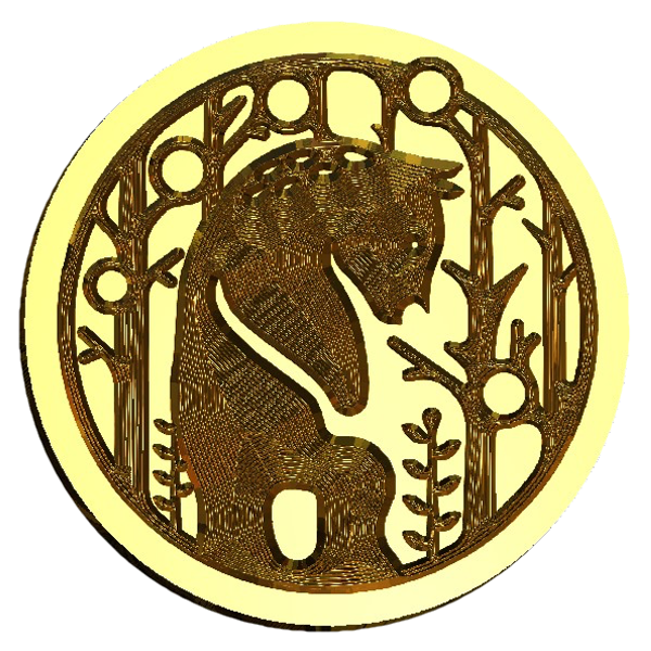 Scratching Forest Bear Wax Seal Stamp- Made in USA- LetterSeals.com