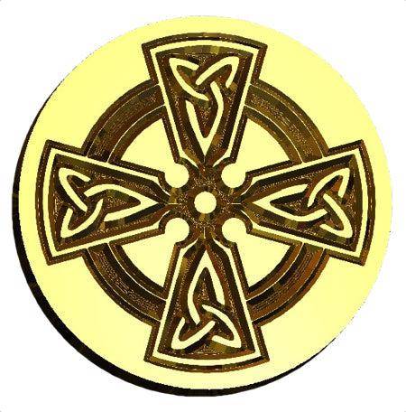 Shamrock Celtic Cross Knot Wax Seal Stamp- Made in USA- LetterSeals.com