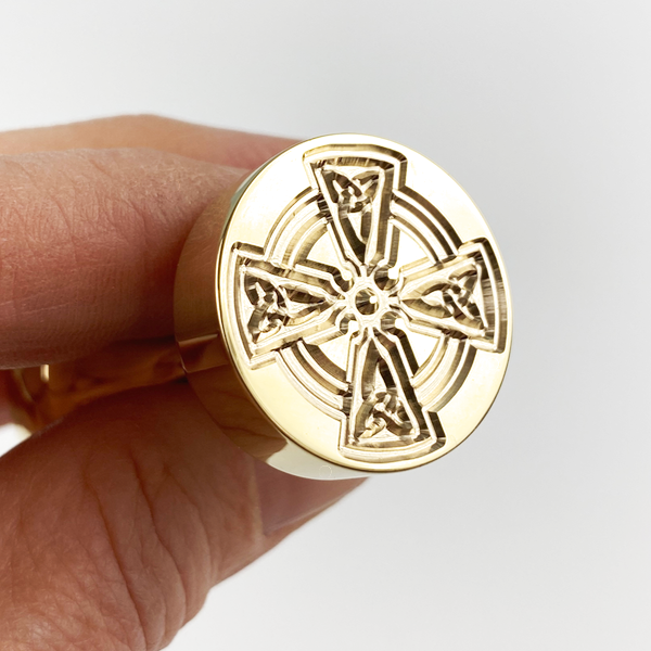 Shamrock Celtic Cross Knot Wax Seal Stamp- Made in USA- LetterSeals.com