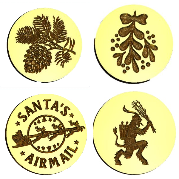 Winter & Holiday Design Wax Seal Stamps- Made in USA- LetterSeals.com